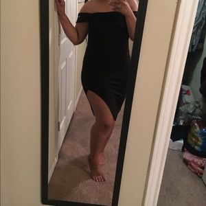 Black off the shoulder dress